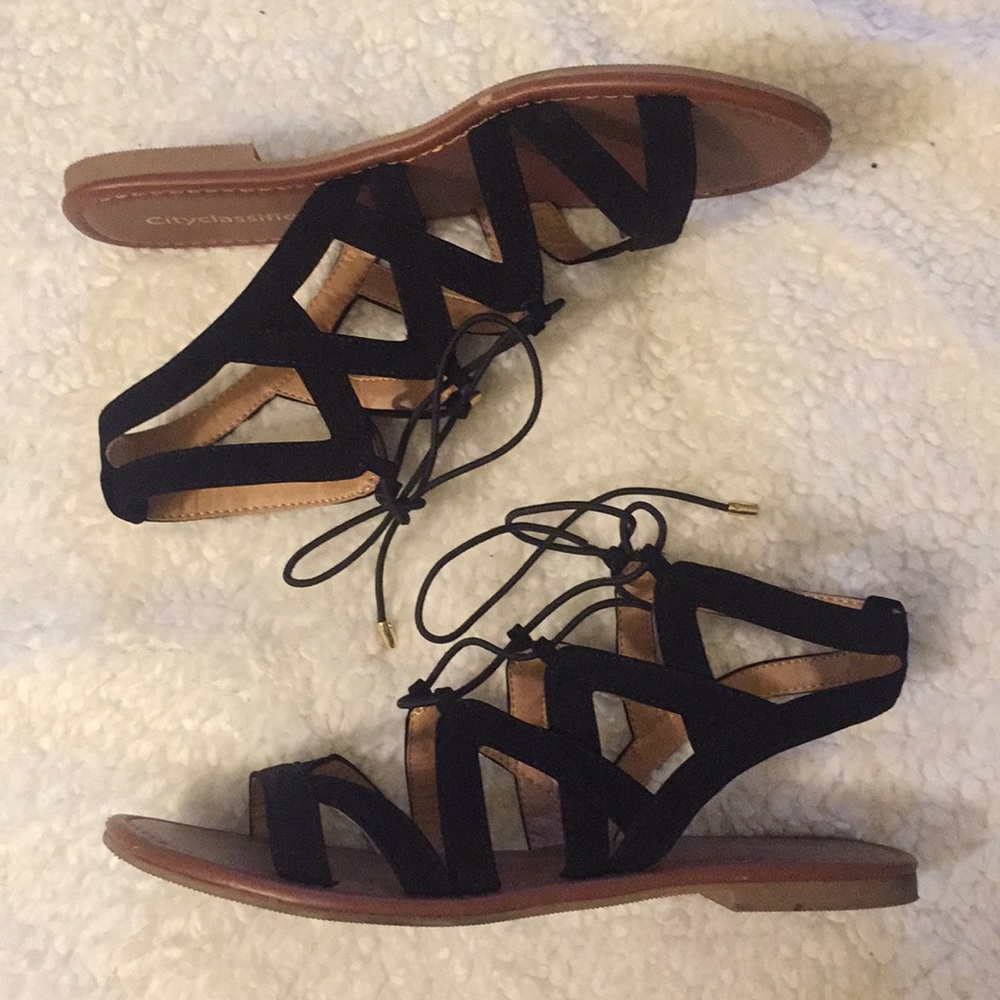 Black Gladiator sandals